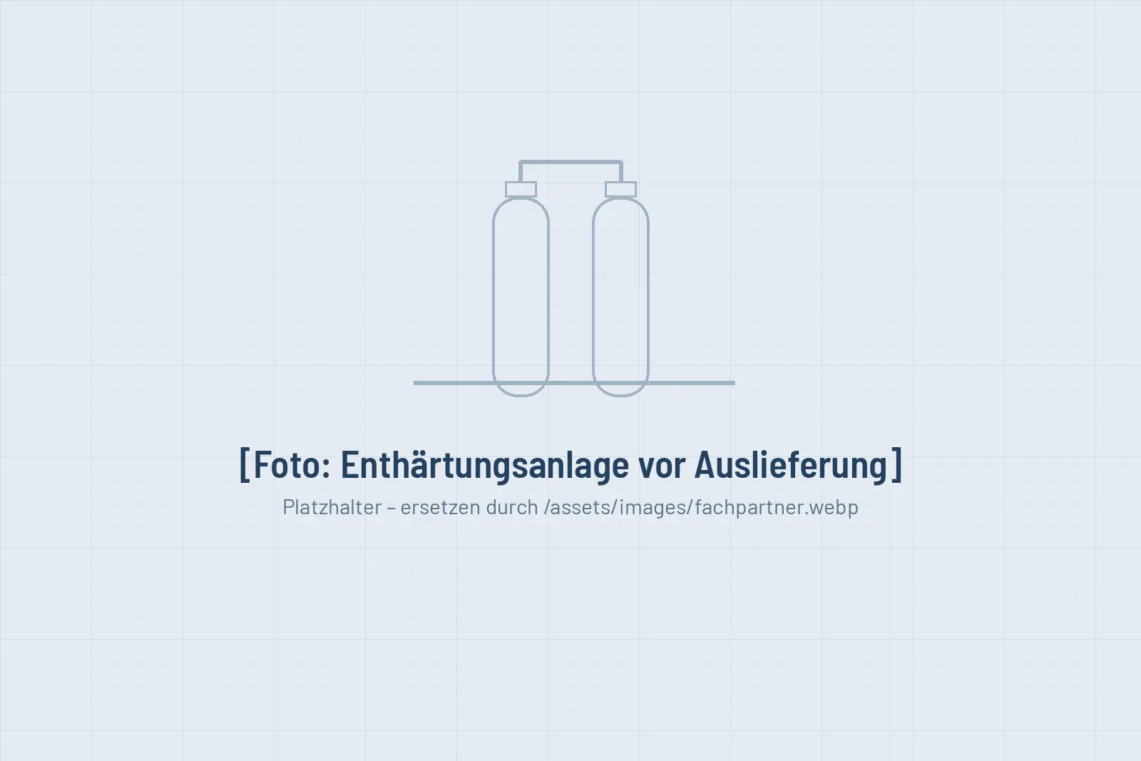 Enthärtungsanlage vor der Auslieferung an einen Fachbetrieb